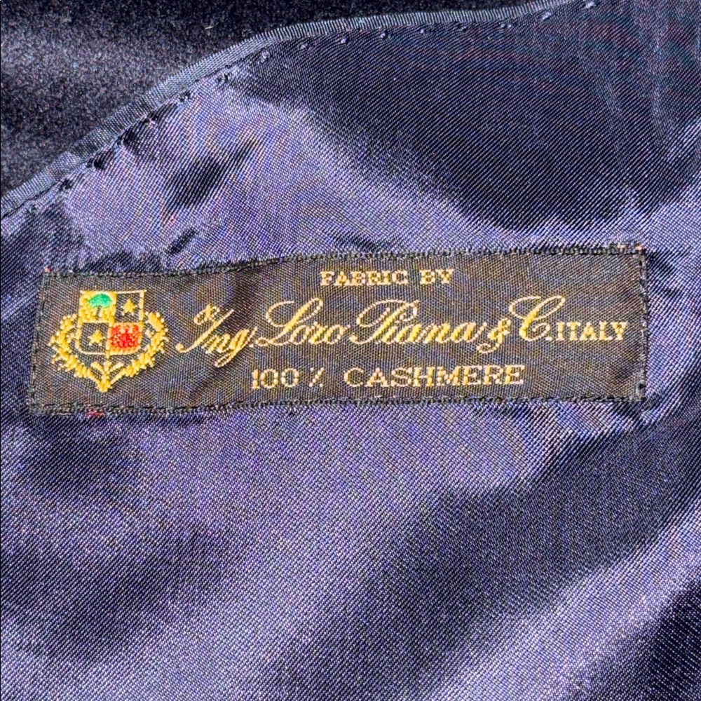 Brooks Brothers Loro Piana Cashmere 2 Button Men’s Blazer SZ 50R Navy Blue - Picture 5 of 7